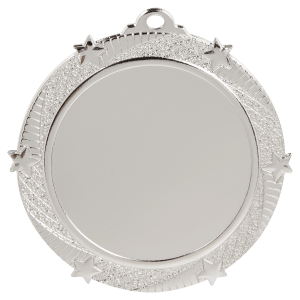 2 3/4″ Bright Silver 6-Star 2″ Insert Medal Holder