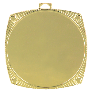 2 1/8″ Bright Gold Square Star 2″ Insert Holder Medal
