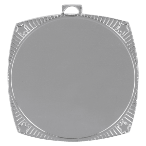 2 1/8″ Bright Silver Square Star 2″ Insert Holder Medal