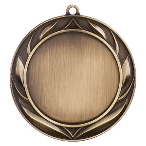 2 3/4″ Antique Gold Wreath 2″ Insert Holder Medal