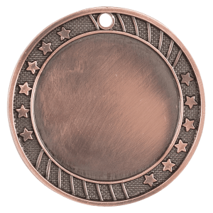 2 3/4″ Antique Bronze 12-Star 2″ Insert Holder Medal