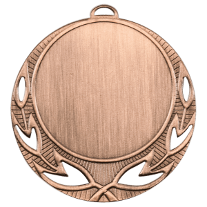 2 3/4″ Antique Bronze Open Wreath 2″ Insert Holder Medal