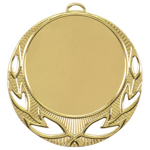 2 3/4″ Bright Gold Open Wreath 2″ Insert Holder Medal