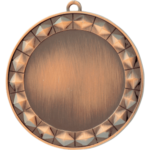 2 3/4″ Antique Bronze Diamond 2″ Insert Holder Medal
