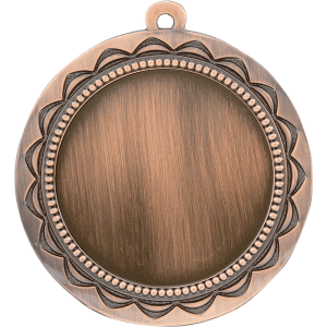 2 3/4″ Antique Bronze Sun 2″ Insert Holder Medal