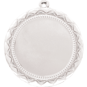 2 3/4″ Bright Silver Sun 2″ Insert Holder Medal