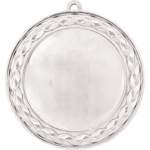 2 3/4″ Bright Silver Weave 2″ Insert Holder Medal