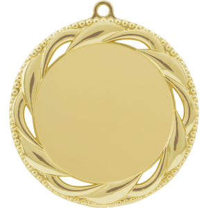 2 3/4″ Bright Gold Rosette 2″ Insert Holder Medal