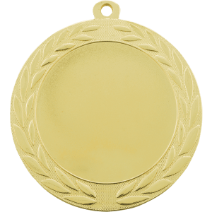 2 3/4″ Bright Gold Wreath 2″ Insert Holder Medal