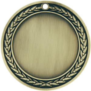4″ Antique Gold 3″ Insert Holder Medal