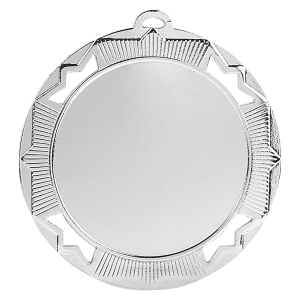 2 3/4″ Bright Silver Crown 2″ Insert Holder Medal