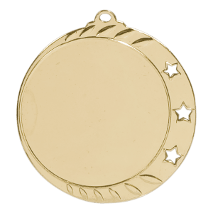 1 7/8″ Bright Gold 3-Star 1 1/2″ Insert Holder Medal