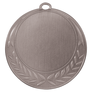 2 3/4″ Antique Silver Half Wreath 2″ Insert Holder Medal