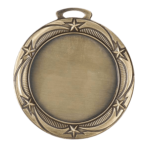 2 3/4″ Antique Gold Star 2″ Insert Holder Medal