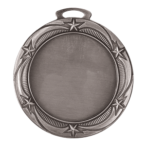 2 3/4″ Antique Silver Star 2″ Insert Holder Medal