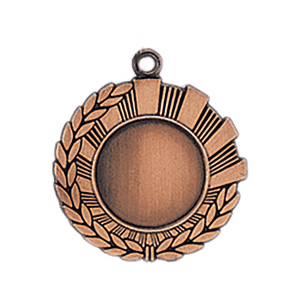 1 3/4″ Antique Bronze Wreath 1″ Insert Holder Medal