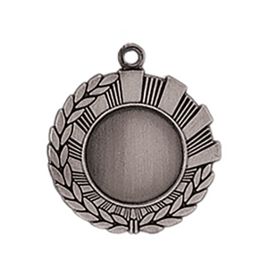 1 3/4″ Antique Silver Wreath 1″ Insert Holder Medal