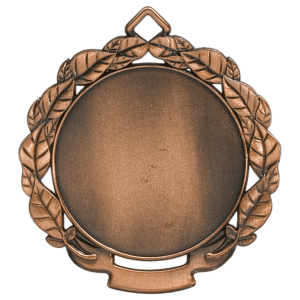 2 3/4″ Antique Bronze Leaf 2″ Insert Holder Medal