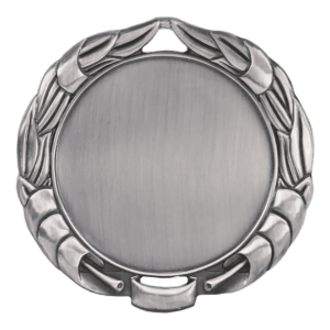 2 3/4″ Antique Silver Wreath 2″ Insert Holder Medal (double sided)