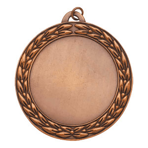 2 3/4″ Antique Bronze Wreath 2″ Insert Holder Medal