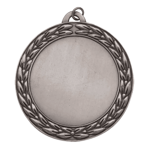2 3/4″ Antique Silver Wreath 2″ Insert Holder Medal