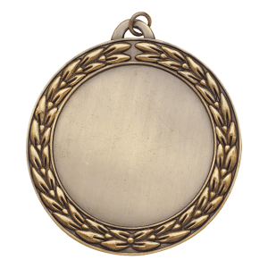 2 3/4″ Antique Gold Wreath 2″ Insert Holder Medal