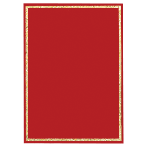 3″ x 5″ Red Florentine Frame Designer Plaque Plate