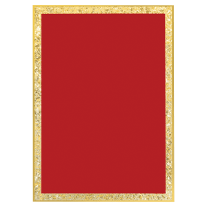 4″ x 6″ Red Brass Plated Steel Florentine Border Designer Plaque Plate