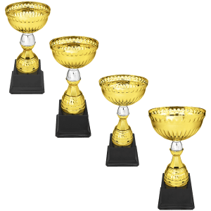 Gold & Silver Metal Cup with Plastic Stem and Base Sample Set