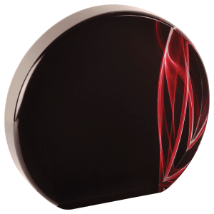 5″ Round Red Vapor Acrylic