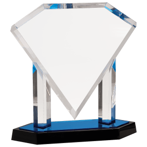 11 3/4″ Blue Floating Diamond Acrylic