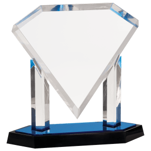 10 3/4″ Blue Floating Diamond Acrylic