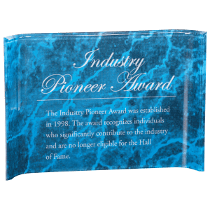 10″ x 7″ Blue Marbleized Acrylic Crescent