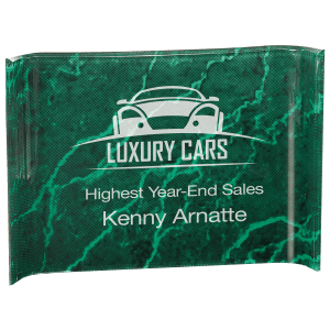 10″ x 7″ Green Marbleized Acrylic Crescent
