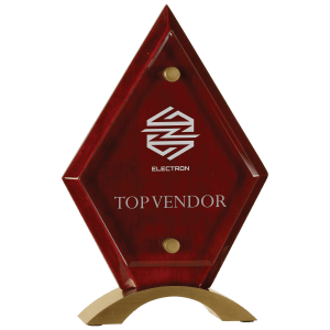 8 1/2″ Diamond Rosewood Piano Finish Floating Acrylic Standup