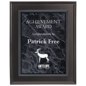5″ x 7″ Black Marble Acrylic Plaque Plate