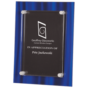 9″ x 12″ Blue Velvet Stand-Off Acrylic Plaque