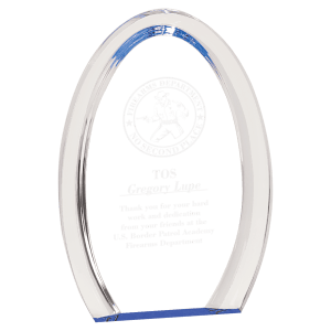 7″ Blue Oval Halo Acrylic