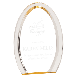 7″ Gold Oval Halo Acrylic