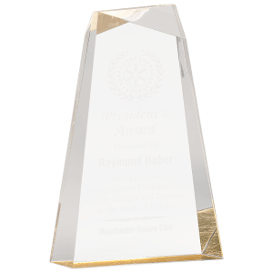 9″ Gold Facet Wedge Acrylic
