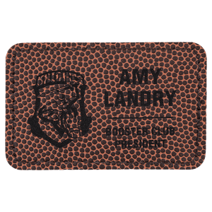 3″ x 2″ Football Laserable Leatherette Rectangle Patch with Kota Pro Adhesive