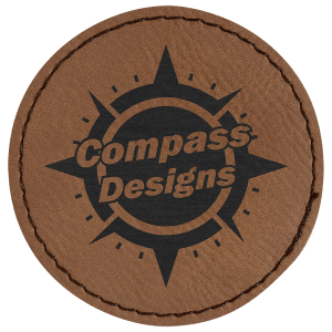 2 1/2″ Dark Brown Laserable Leatherette Round Patch with Kota Pro Adhesive
