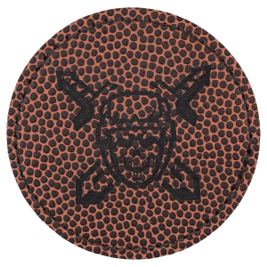 2 1/2″ Football Laserable Leatherette Round Patch with Kota Pro Adhesive