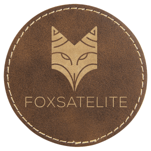 3″ Rustic/Gold Laserable Leatherette Round Patch with Kota Pro Adhesive