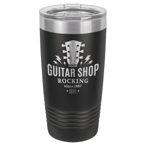 Polar Camel 20 oz. Black Ringneck Tumbler with Standard Lid