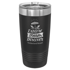 Polar Camel 20 oz. Black Ringneck Tumbler with Slider Lid