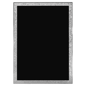 5″ x 7″ Black Aluminum Florentine Border Designer Plaque Plate