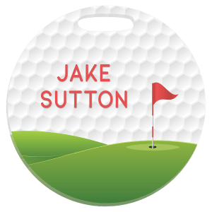 3.5″ Diameter Unisub White Acrylic Round Bag Tag, 1 Sided