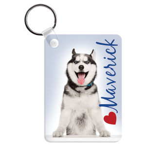 2.25″ x 1.6″ Unisub Acrylic Rectangle Key Chain With Ring and Fastener