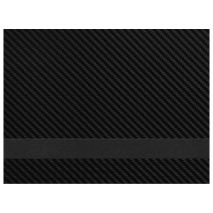 12″ x 18″ Black Carbon Fiber/Black Laserable Leatherette Sheet Stock with Adhesive